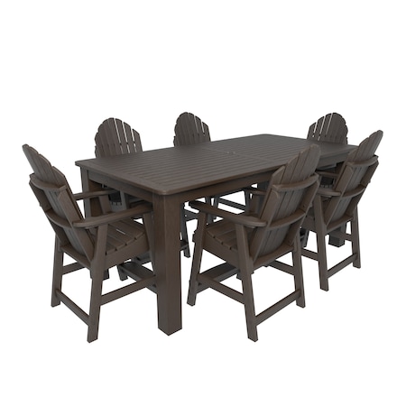 Highwood Usa Hamilton 7pc Rectangular Counter Height Outdoor Patio Furniture Dining Set 84 x 42 AD-ST7HM2CO5BA-ACE
